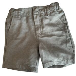 Boys Grey Flat Front Shorts